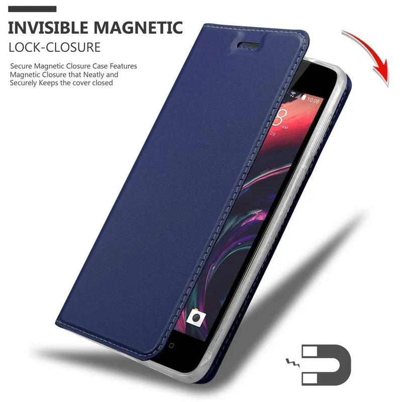 Cadorabo Hülle kompatibel mit HTC Desire 10 LIFESTYLE / Desire 825 Schutzhülle mit Magnetverschluss, Standfunktion und Kartenfach