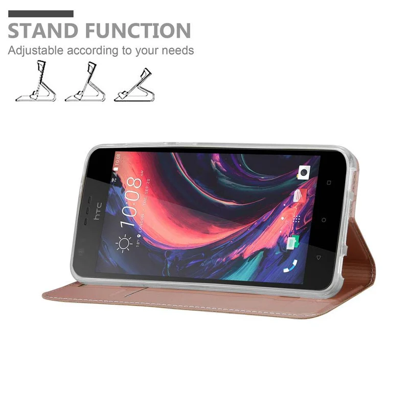 Cadorabo Hülle kompatibel mit HTC Desire 10 LIFESTYLE / Desire 825 Schutzhülle mit Magnetverschluss, Standfunktion und Kartenfach