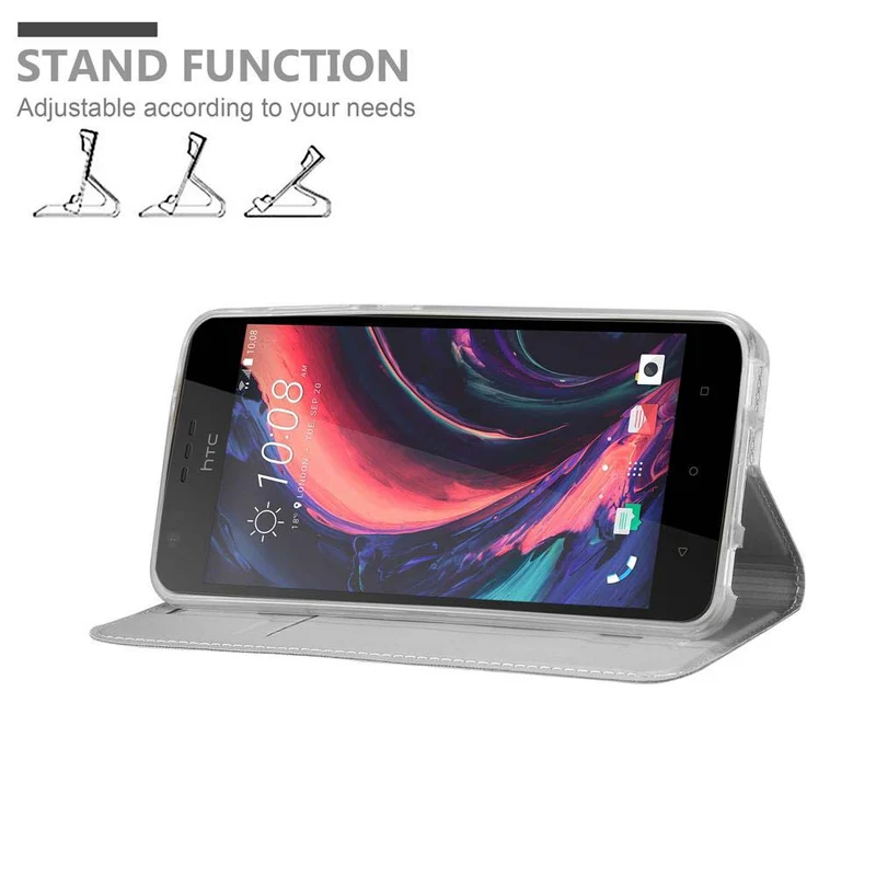 Cadorabo Hülle kompatibel mit HTC Desire 10 LIFESTYLE / Desire 825 Schutzhülle mit Magnetverschluss, Standfunktion und Kartenfach