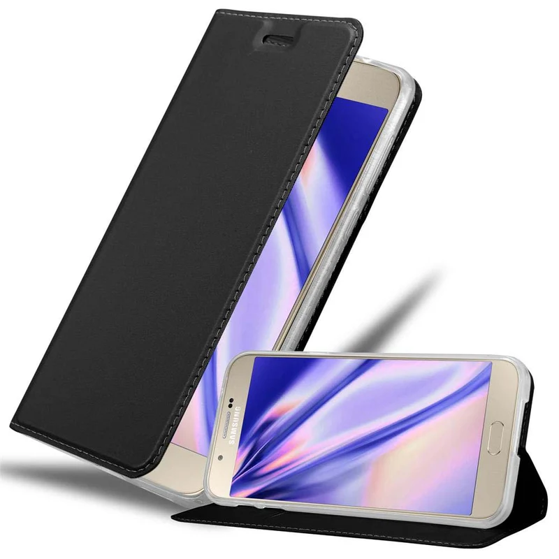 Cadorabo Hülle kompatibel mit Samsung Galaxy A8 2015 Schutzhülle mit Magnetverschluss, Standfunktion und Kartenfach