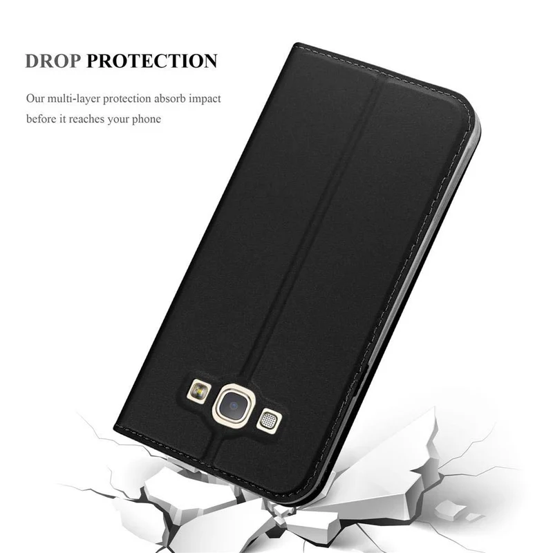 Cadorabo Hülle kompatibel mit Samsung Galaxy A8 2015 Schutzhülle mit Magnetverschluss, Standfunktion und Kartenfach