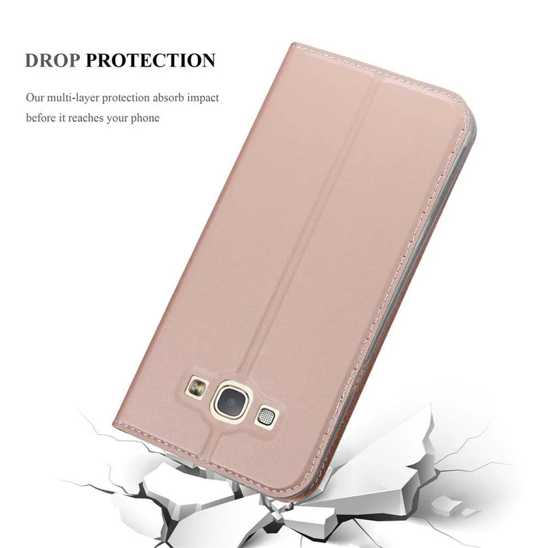 Cadorabo Hülle kompatibel mit Samsung Galaxy A8 2015 Schutzhülle mit Magnetverschluss, Standfunktion und Kartenfach