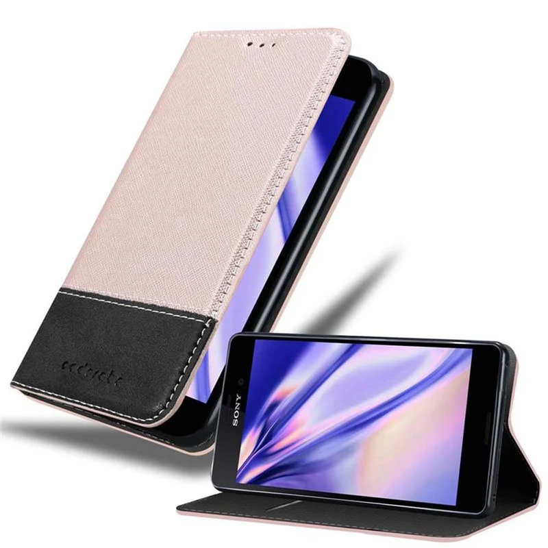 Cadorabo Hülle kompatibel mit Sony Xperia M4 AQUA Schutzhülle mit Magnetverschluss, Standfunktion und Kartenfach