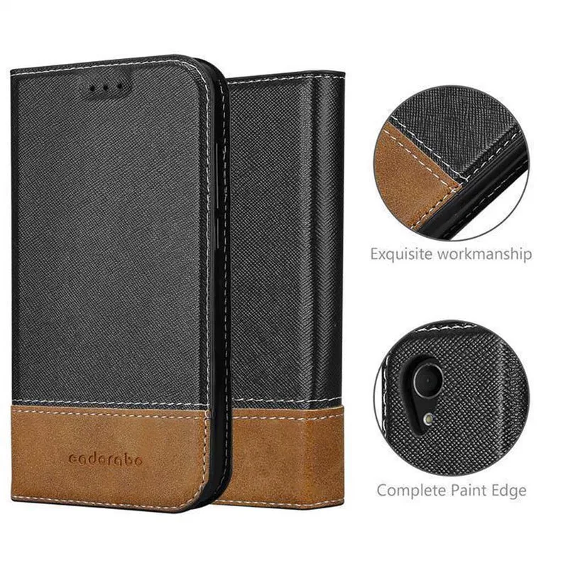 Cadorabo Hülle kompatibel mit Sony Xperia M4 AQUA Schutzhülle mit Magnetverschluss, Standfunktion und Kartenfach
