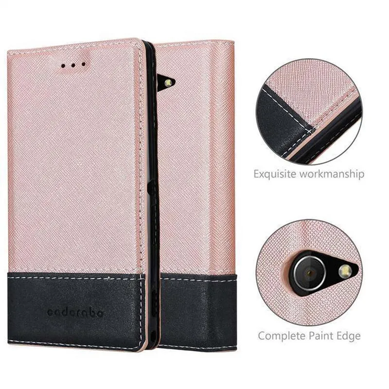 Cadorabo Hülle kompatibel mit Sony Xperia M2 / M2 AQUA Schutzhülle mit Magnetverschluss, Standfunktion und Kartenfach