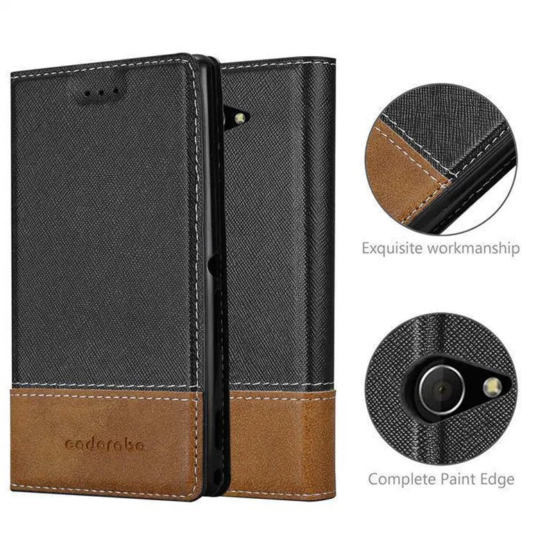 Cadorabo Hülle kompatibel mit Sony Xperia M2 / M2 AQUA Schutzhülle mit Magnetverschluss, Standfunktion und Kartenfach