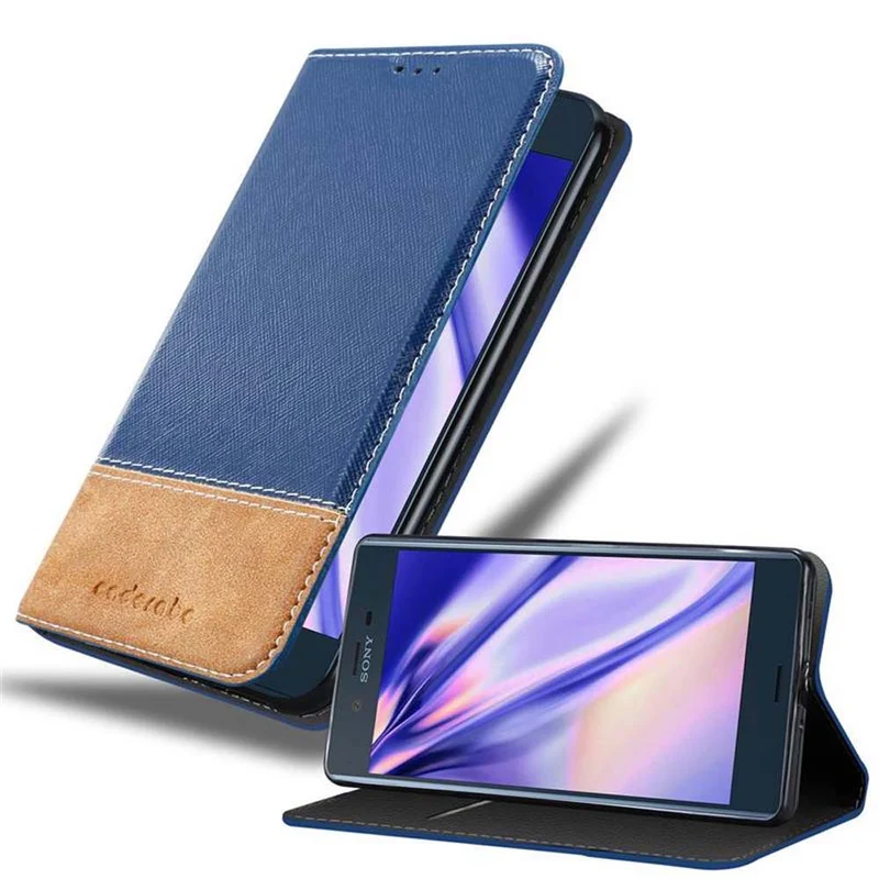 Cadorabo Hülle kompatibel mit Sony Xperia XZ / XZs Schutzhülle mit Magnetverschluss, Standfunktion und Kartenfach