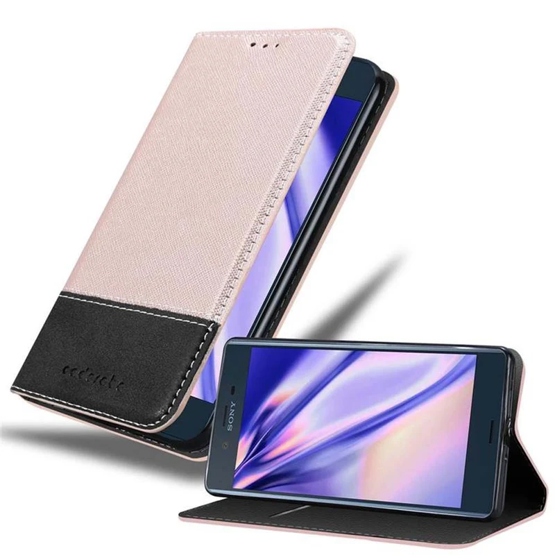 Cadorabo Hülle kompatibel mit Sony Xperia XZ / XZs Schutzhülle mit Magnetverschluss, Standfunktion und Kartenfach