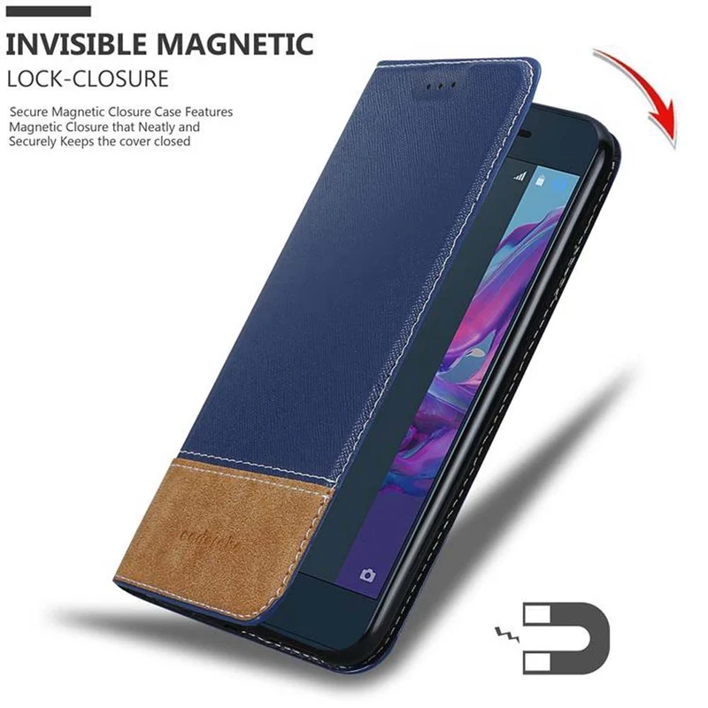 Cadorabo Hülle kompatibel mit Sony Xperia XZ / XZs Schutzhülle mit Magnetverschluss, Standfunktion und Kartenfach