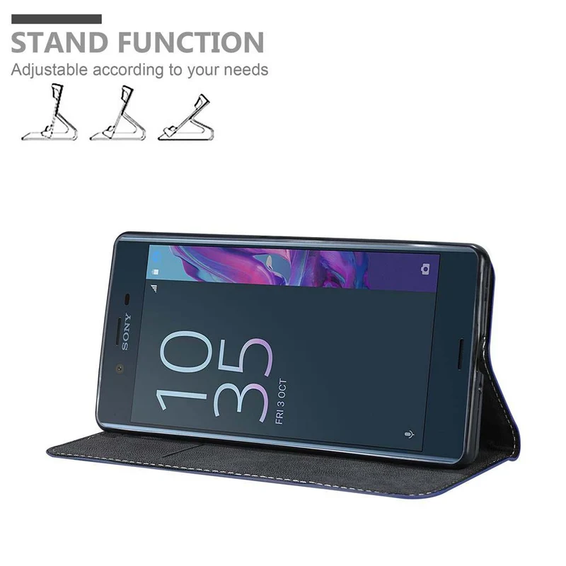 Cadorabo Hülle kompatibel mit Sony Xperia XZ / XZs Schutzhülle mit Magnetverschluss, Standfunktion und Kartenfach