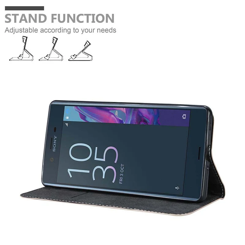 Cadorabo Hülle kompatibel mit Sony Xperia XZ / XZs Schutzhülle mit Magnetverschluss, Standfunktion und Kartenfach