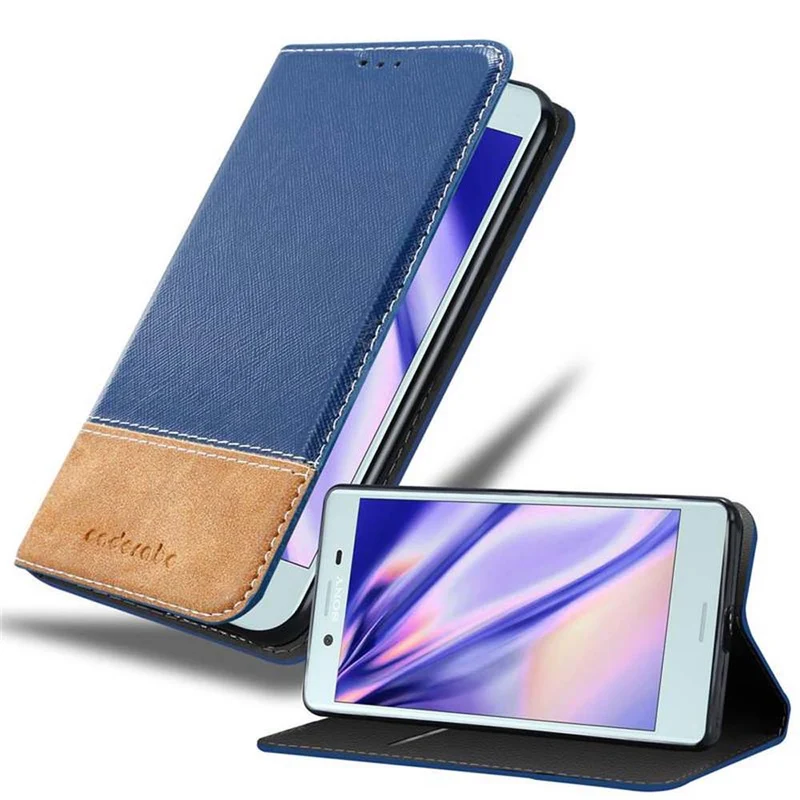 Cadorabo Hülle kompatibel mit Sony Xperia X COMPACT Schutzhülle mit Magnetverschluss, Standfunktion und Kartenfach