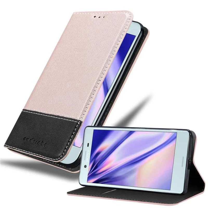 Cadorabo Hülle kompatibel mit Sony Xperia X COMPACT Schutzhülle mit Magnetverschluss, Standfunktion und Kartenfach