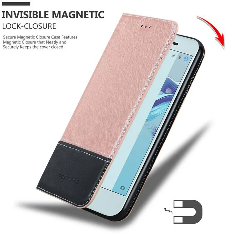 Cadorabo Hülle kompatibel mit Sony Xperia X COMPACT Schutzhülle mit Magnetverschluss, Standfunktion und Kartenfach