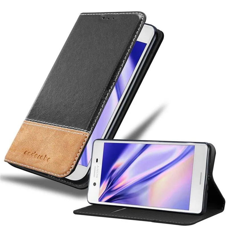 Cadorabo Hülle kompatibel mit Sony Xperia X Schutzhülle mit Magnetverschluss, Standfunktion und Kartenfach