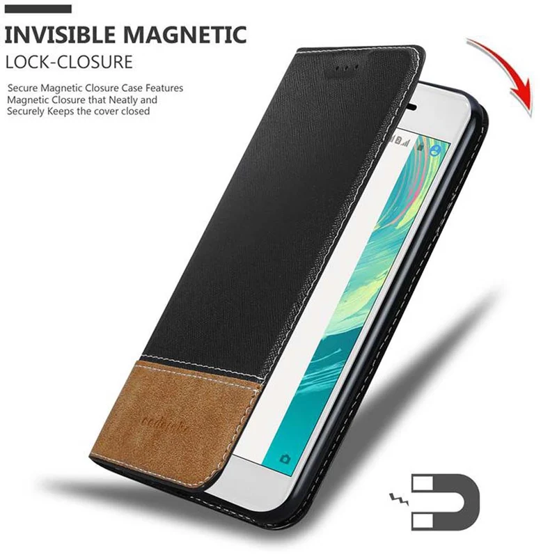 Cadorabo Hülle kompatibel mit Sony Xperia X Schutzhülle mit Magnetverschluss, Standfunktion und Kartenfach