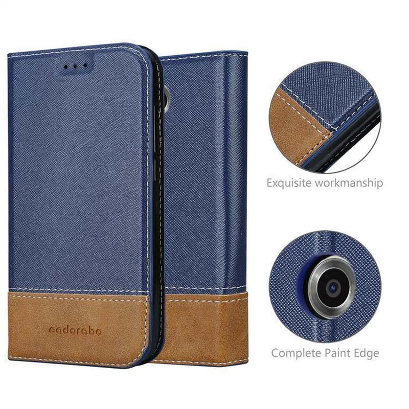 Cadorabo Hülle kompatibel mit Motorola Google NEXUS 6 Schutzhülle mit Magnetverschluss, Standfunktion und Kartenfach