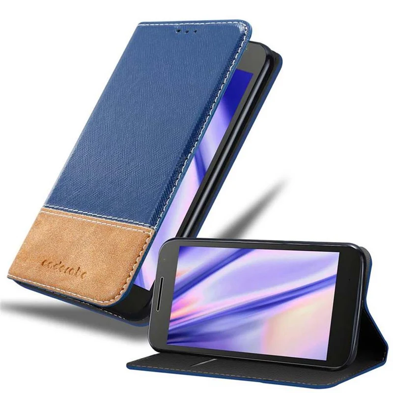 Cadorabo Hülle kompatibel mit Motorola MOTO G4 / G4 PLUS Schutzhülle mit Magnetverschluss, Standfunktion und Kartenfach