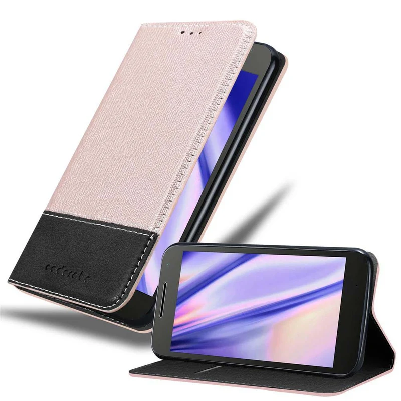 Cadorabo Hülle kompatibel mit Motorola MOTO G4 / G4 PLUS Schutzhülle mit Magnetverschluss, Standfunktion und Kartenfach