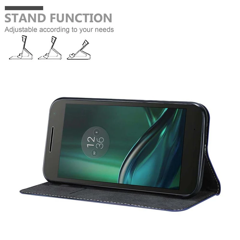 Cadorabo Hülle kompatibel mit Motorola MOTO G4 / G4 PLUS Schutzhülle mit Magnetverschluss, Standfunktion und Kartenfach