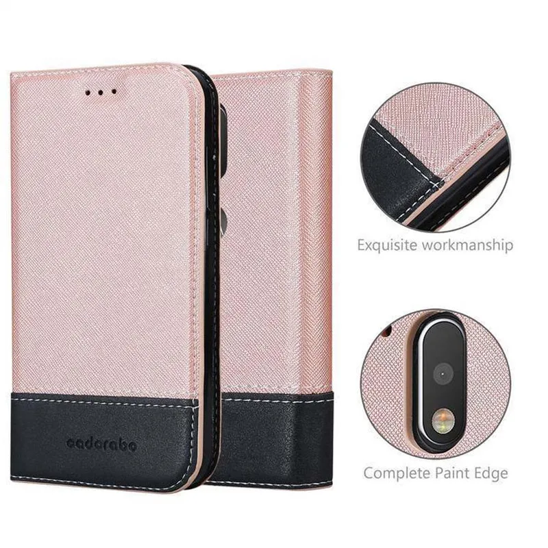 Cadorabo Hülle kompatibel mit Motorola MOTO G4 / G4 PLUS Schutzhülle mit Magnetverschluss, Standfunktion und Kartenfach