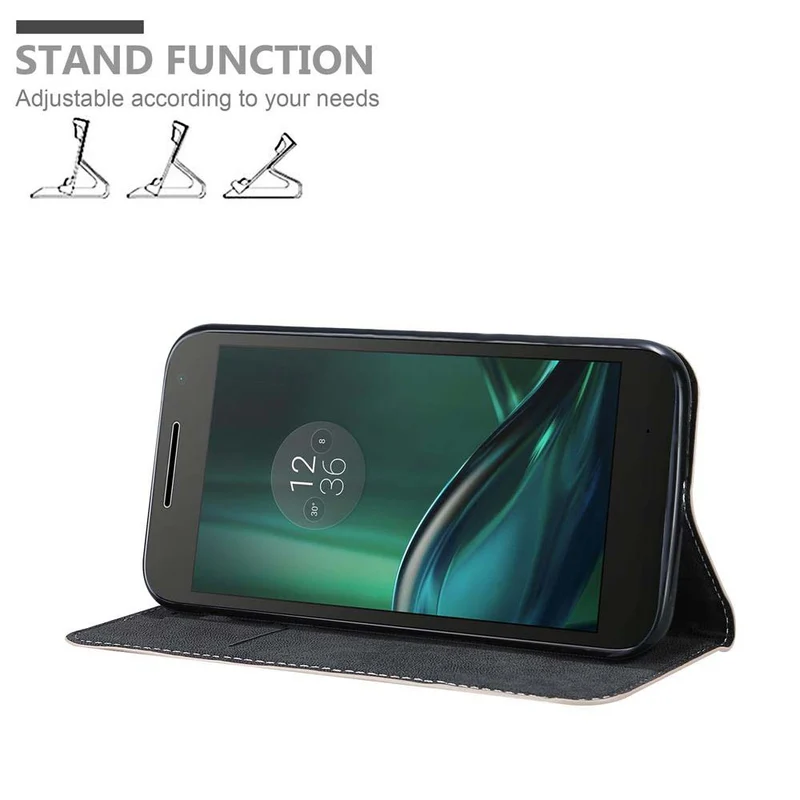 Cadorabo Hülle kompatibel mit Motorola MOTO G4 / G4 PLUS Schutzhülle mit Magnetverschluss, Standfunktion und Kartenfach