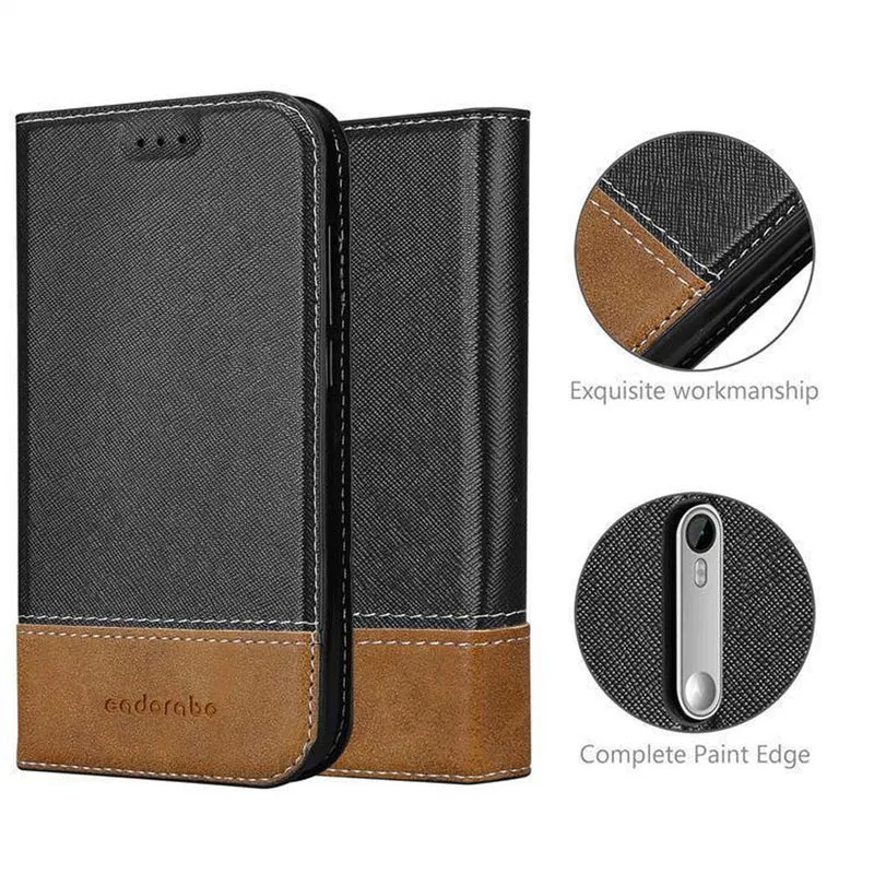 Cadorabo Hülle kompatibel mit Motorola MOTO G3 Schutzhülle mit Magnetverschluss, Standfunktion und Kartenfach