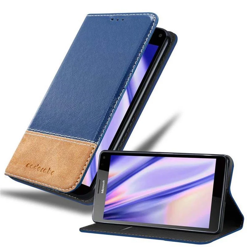 Cadorabo Hülle kompatibel mit Nokia Lumia 950 XL Schutzhülle mit Magnetverschluss, Standfunktion und Kartenfach