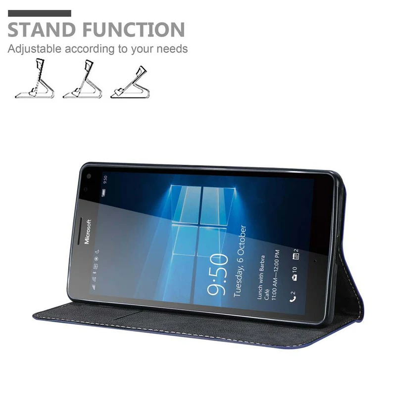 Cadorabo Hülle kompatibel mit Nokia Lumia 950 XL Schutzhülle mit Magnetverschluss, Standfunktion und Kartenfach