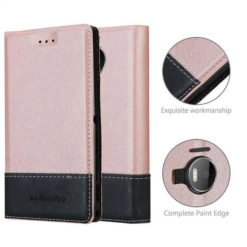 Cadorabo Hülle kompatibel mit Nokia Lumia 950 XL Schutzhülle mit Magnetverschluss, Standfunktion und Kartenfach
