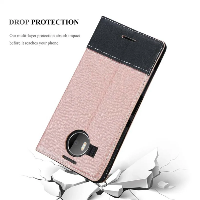 Cadorabo Hülle kompatibel mit Nokia Lumia 950 XL Schutzhülle mit Magnetverschluss, Standfunktion und Kartenfach