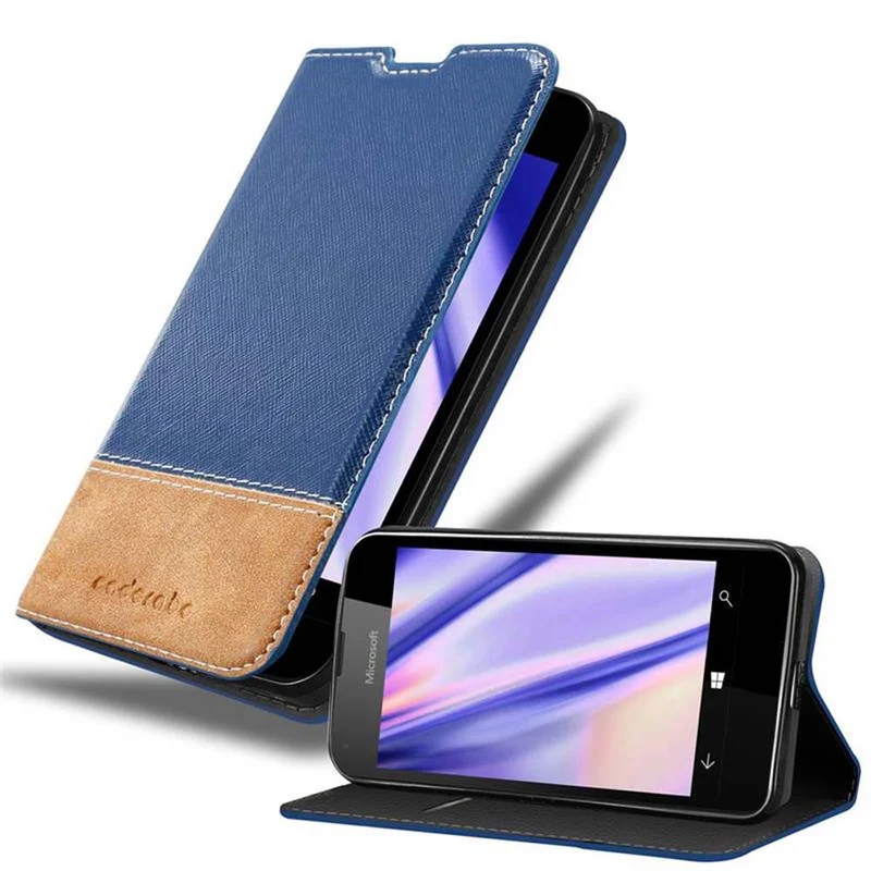 Cadorabo Hülle kompatibel mit Nokia Lumia 550 Schutzhülle mit Magnetverschluss, Standfunktion und Kartenfach