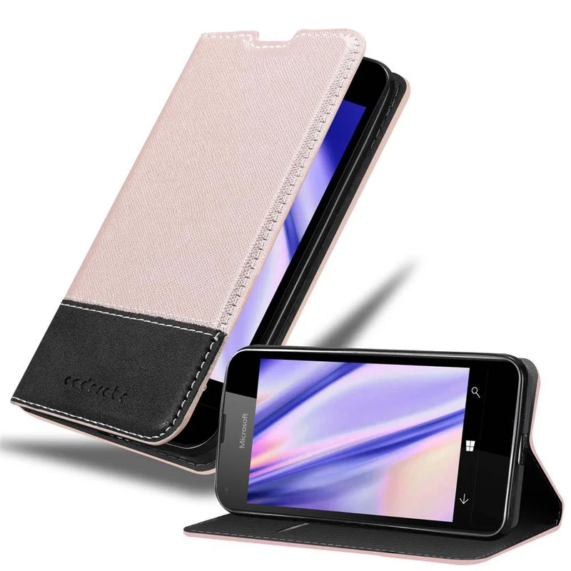 Cadorabo Hülle kompatibel mit Nokia Lumia 550 Schutzhülle mit Magnetverschluss, Standfunktion und Kartenfach