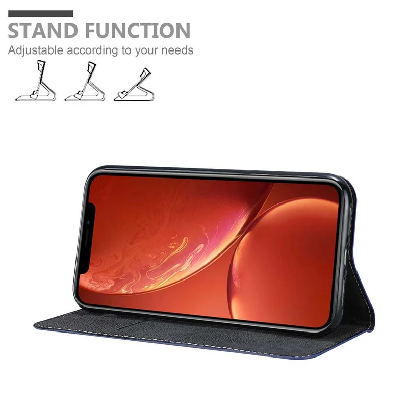 Cadorabo Hülle kompatibel mit Apple iPhone XR Schutzhülle mit Magnetverschluss, Standfunktion und Kartenfach