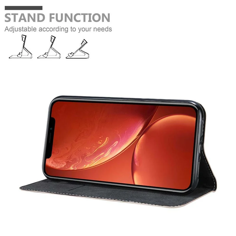 Cadorabo Hülle kompatibel mit Apple iPhone XR Schutzhülle mit Magnetverschluss, Standfunktion und Kartenfach