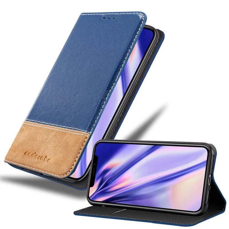 Cadorabo Hülle kompatibel mit Apple iPhone XS MAX Schutzhülle mit Magnetverschluss, Standfunktion und Kartenfach
