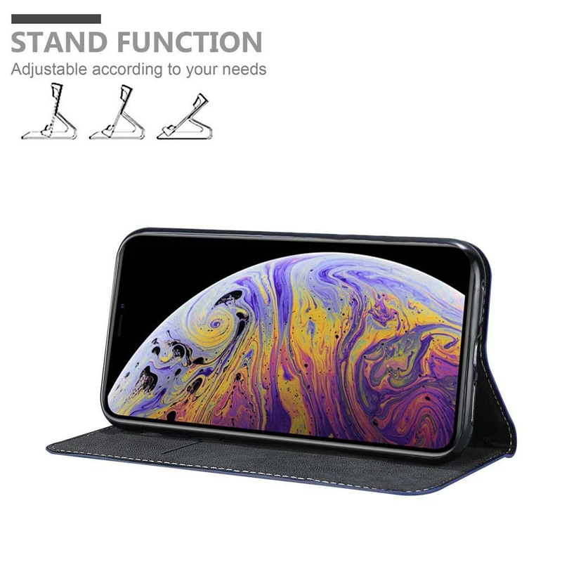 Cadorabo Hülle kompatibel mit Apple iPhone XS MAX Schutzhülle mit Magnetverschluss, Standfunktion und Kartenfach