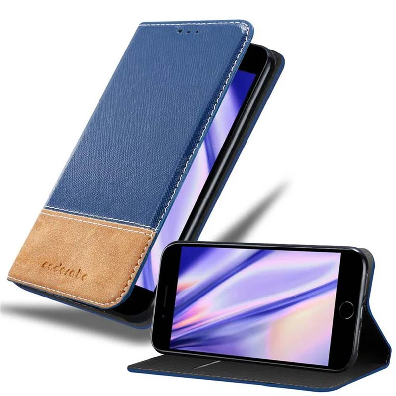 Cadorabo Hülle kompatibel mit Apple iPhone 7 PLUS / 7S PLUS / 8 PLUS Schutzhülle mit Magnetverschluss, Standfunktion und Kartenfach