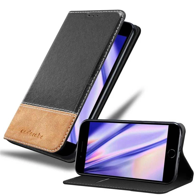 Cadorabo Hülle kompatibel mit Apple iPhone 7 PLUS / 7S PLUS / 8 PLUS Schutzhülle mit Magnetverschluss, Standfunktion und Kartenfach