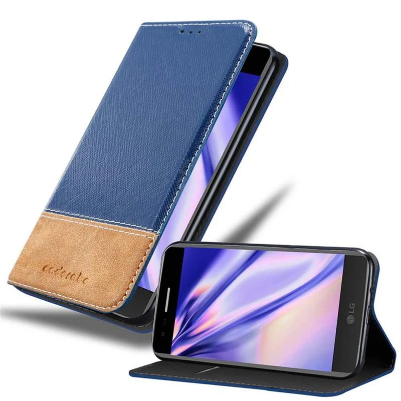Cadorabo Hülle kompatibel mit LG K8 2017 Schutzhülle mit Magnetverschluss, Standfunktion und Kartenfach