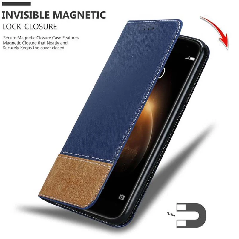 Cadorabo Hülle kompatibel mit Huawei ASCEND G7 PLUS / G8 / GX8 Schutzhülle mit Magnetverschluss, Standfunktion und Kartenfach