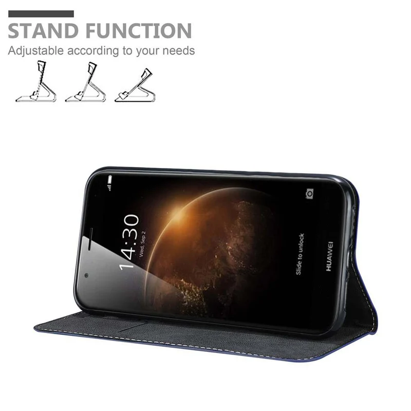 Cadorabo Hülle kompatibel mit Huawei ASCEND G7 PLUS / G8 / GX8 Schutzhülle mit Magnetverschluss, Standfunktion und Kartenfach
