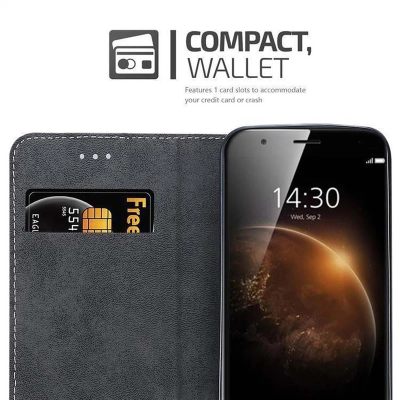 Cadorabo Hülle kompatibel mit Huawei ASCEND G7 PLUS / G8 / GX8 Schutzhülle mit Magnetverschluss, Standfunktion und Kartenfach