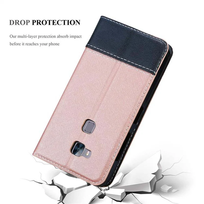 Cadorabo Hülle kompatibel mit Huawei ASCEND G7 PLUS / G8 / GX8 Schutzhülle mit Magnetverschluss, Standfunktion und Kartenfach
