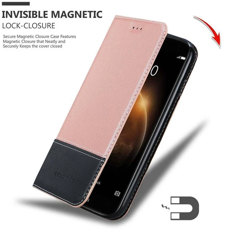 Cadorabo Hülle kompatibel mit Huawei ASCEND G7 PLUS / G8 / GX8 Schutzhülle mit Magnetverschluss, Standfunktion und Kartenfach
