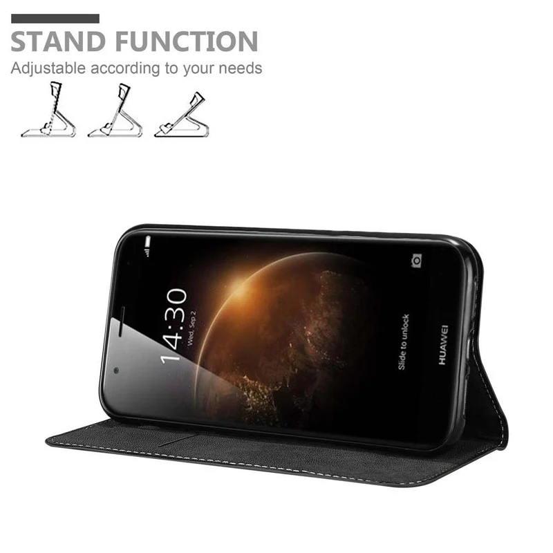 Cadorabo Hülle kompatibel mit Huawei ASCEND G7 PLUS / G8 / GX8 Schutzhülle mit Magnetverschluss, Standfunktion und Kartenfach