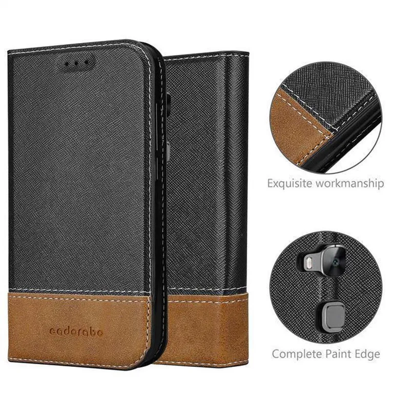 Cadorabo Hülle kompatibel mit Huawei ASCEND G7 PLUS / G8 / GX8 Schutzhülle mit Magnetverschluss, Standfunktion und Kartenfach