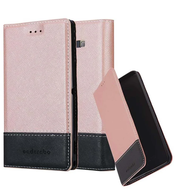 Cadorabo Hülle kompatibel mit Samsung Galaxy A7 2015 Schutzhülle mit Magnetverschluss, Standfunktion und Kartenfach