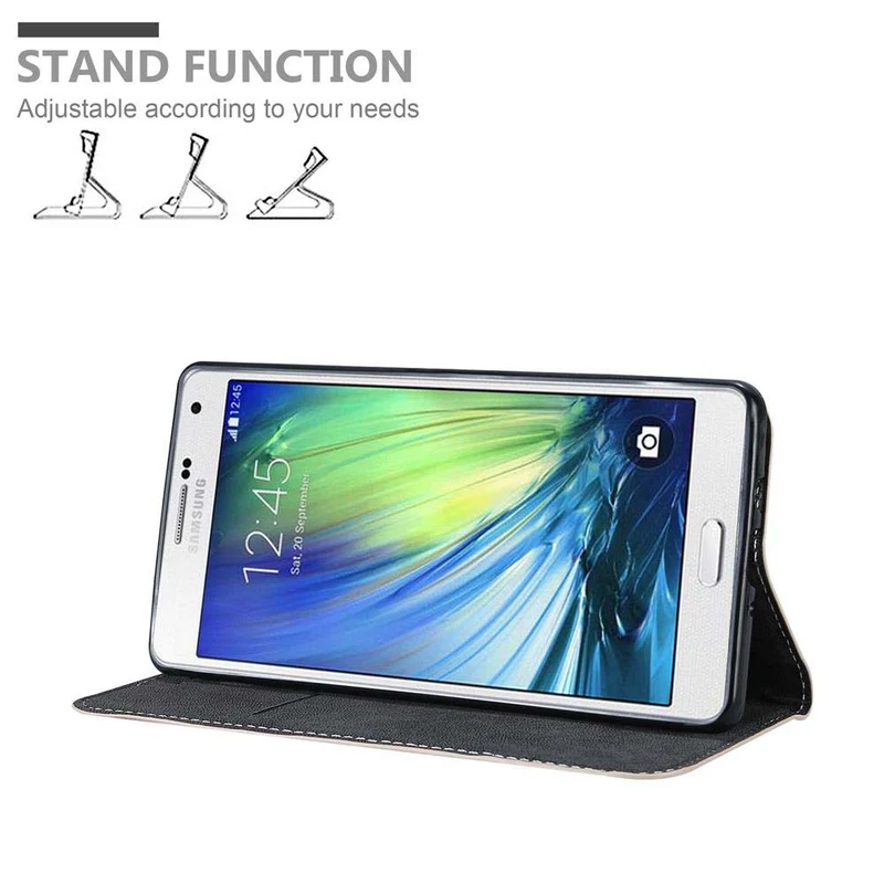 Cadorabo Hülle kompatibel mit Samsung Galaxy A7 2015 Schutzhülle mit Magnetverschluss, Standfunktion und Kartenfach
