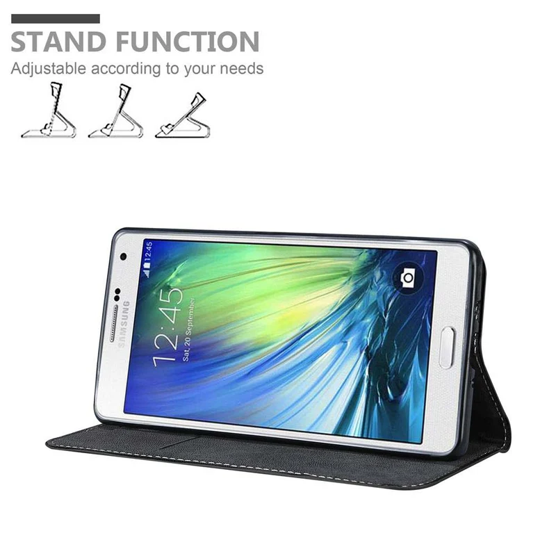 Cadorabo Hülle kompatibel mit Samsung Galaxy A7 2015 Schutzhülle mit Magnetverschluss, Standfunktion und Kartenfach